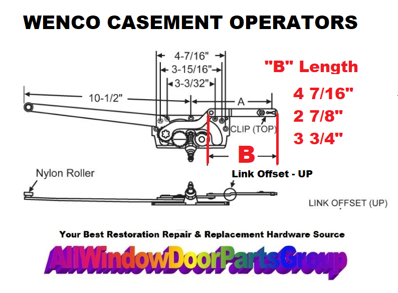 WENCO STYLE Old Style Casement Window Replacement Operators All